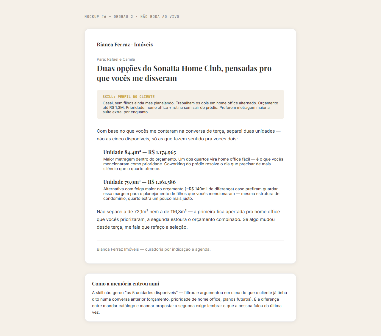 Mockup de proposta personalizada